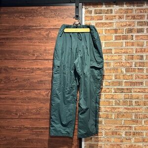Field & Stream Mens Green Nylon Zip Leg Pants Cargo Pockets Size X Large Pull On